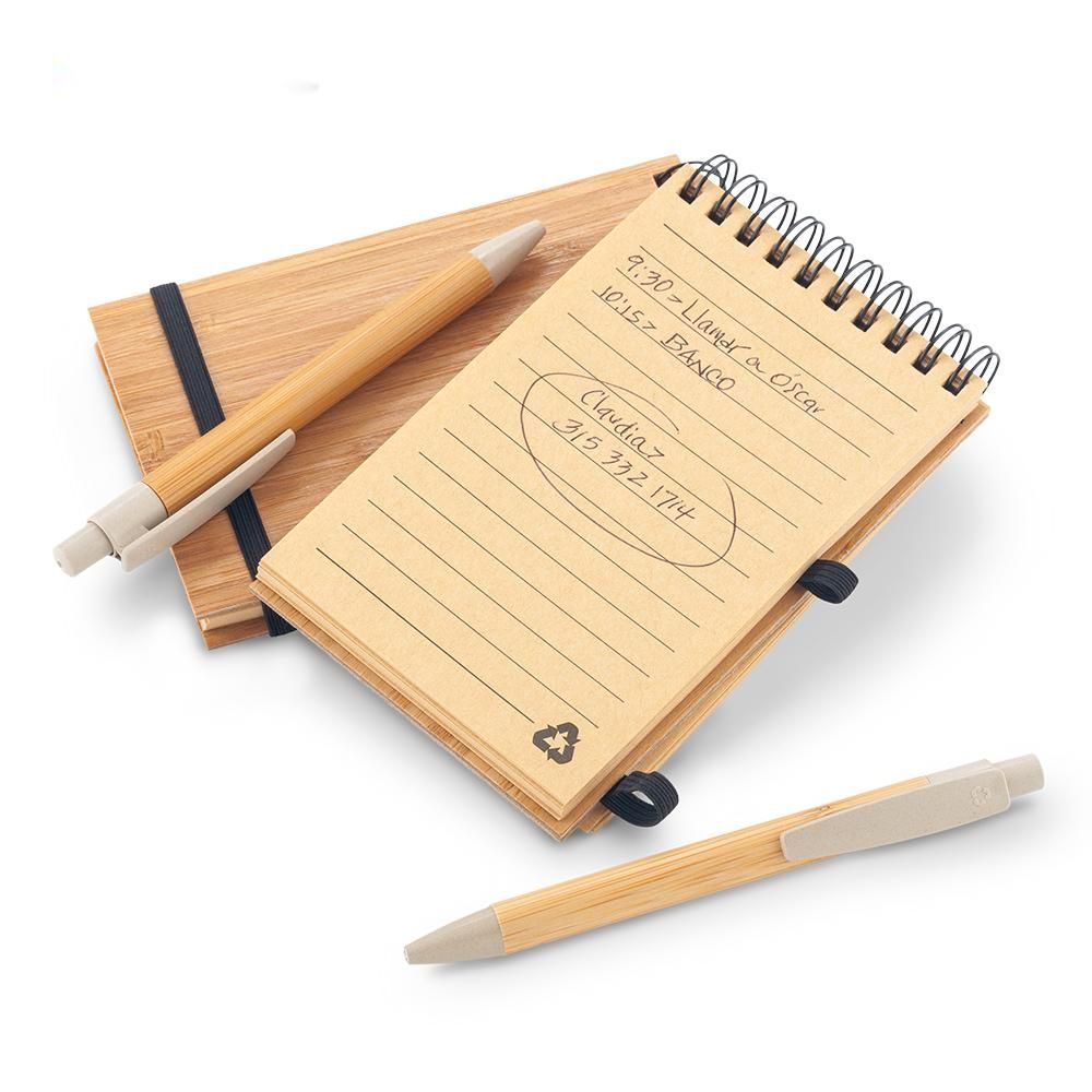 LIBRETA CON BOLÍGRAFO BAMBOO Imagen secundaria del producto