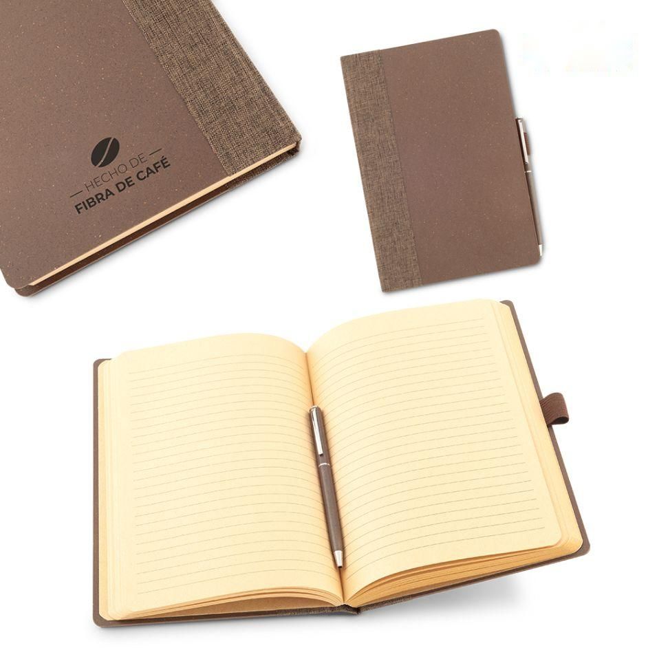 SET DE LIBRETA Y BOLÍGRAFO ECO COFFEE - PRECIO BOMBA Imagen secundaria del producto