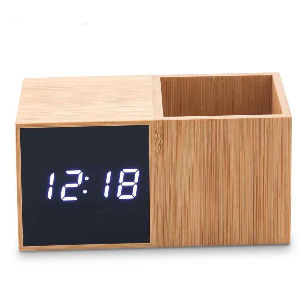 RELOJ CON PORTABOLÍGRAFO BAMBOO Imagen secundaria del producto