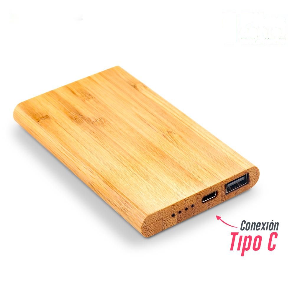 PILA RECARGABLE EN BAMBOO NIPAX 5000MAH II Imagen secundaria del producto