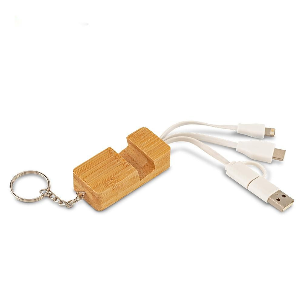 CABLE MULTICARGADOR 3-1 BAMBOO Imagen secundaria del producto
