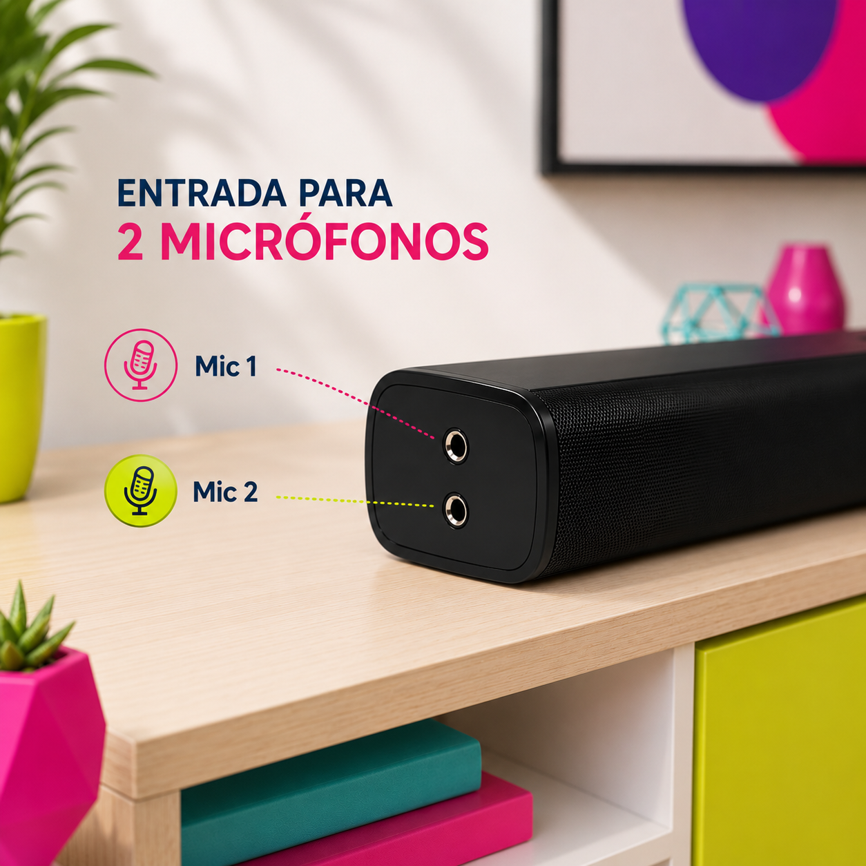 BARRA DE SONIDO 2.0 - 60W CON FUNCION KARAOKE Imagen secundaria del producto